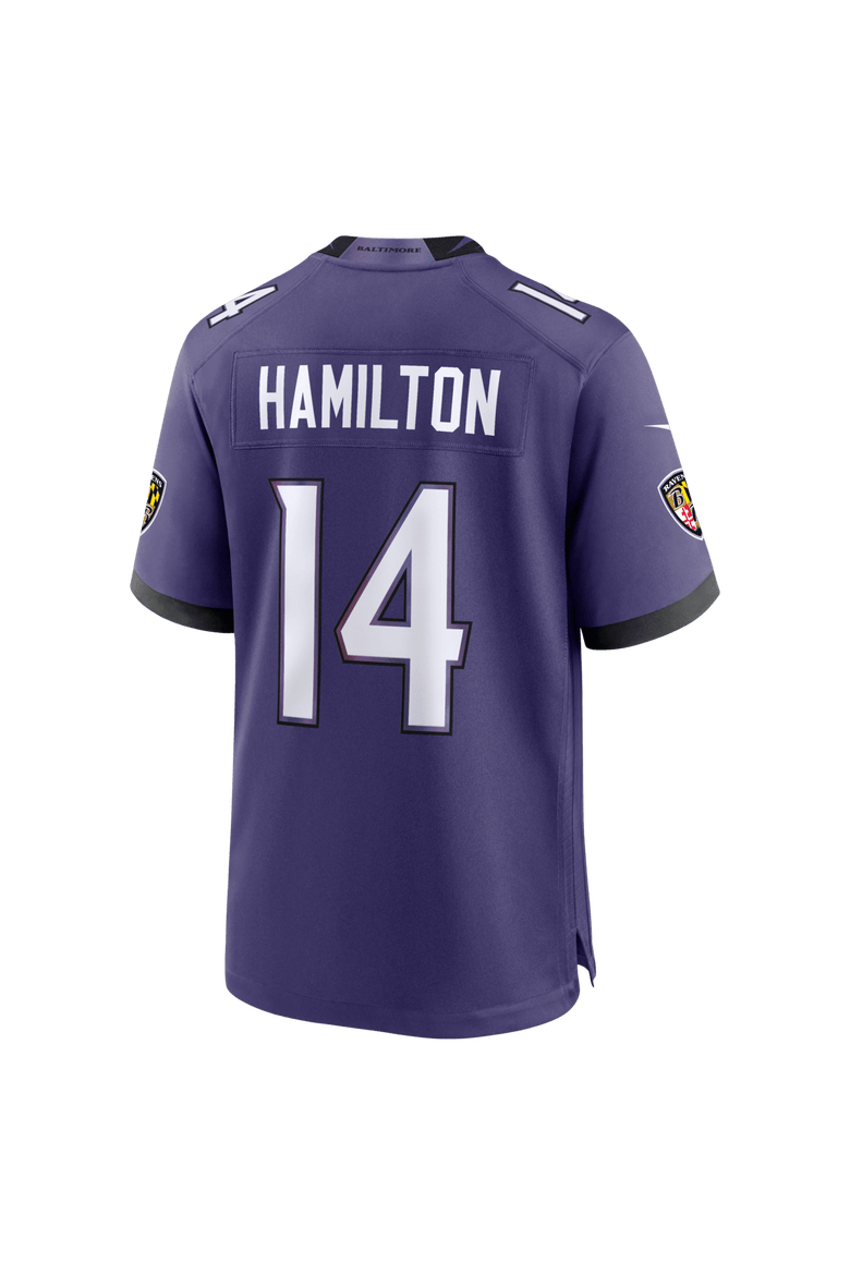 Men's Nike Kyle Hamilton Purple Baltimore Ravens Team Game Jersey, Alternate, color, Purple