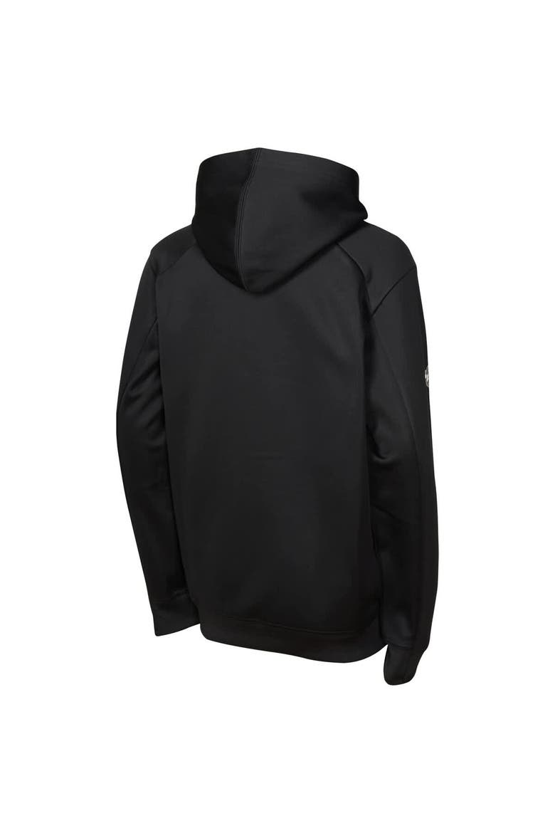 Youth Fanatics Black Pittsburgh Penguins Authentic Pro Rink Raglan Hoodie, Alternate, color, Black