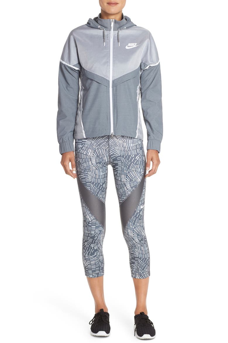 'Pro - Tidal' Dri-FIT Performance Capris, Alternate, color, DARK GREY/ COOL GREY/ WHITE