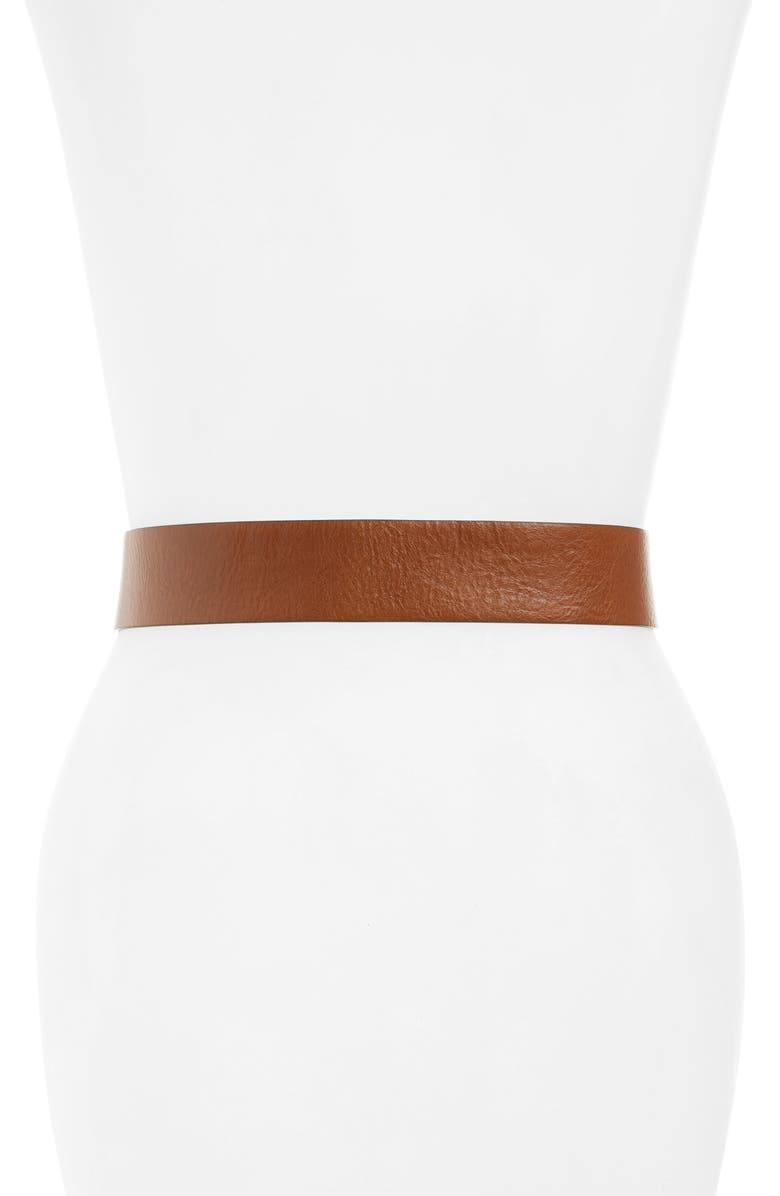 Valentino Garavani Go Logo Leather Belt, Alternate, color,