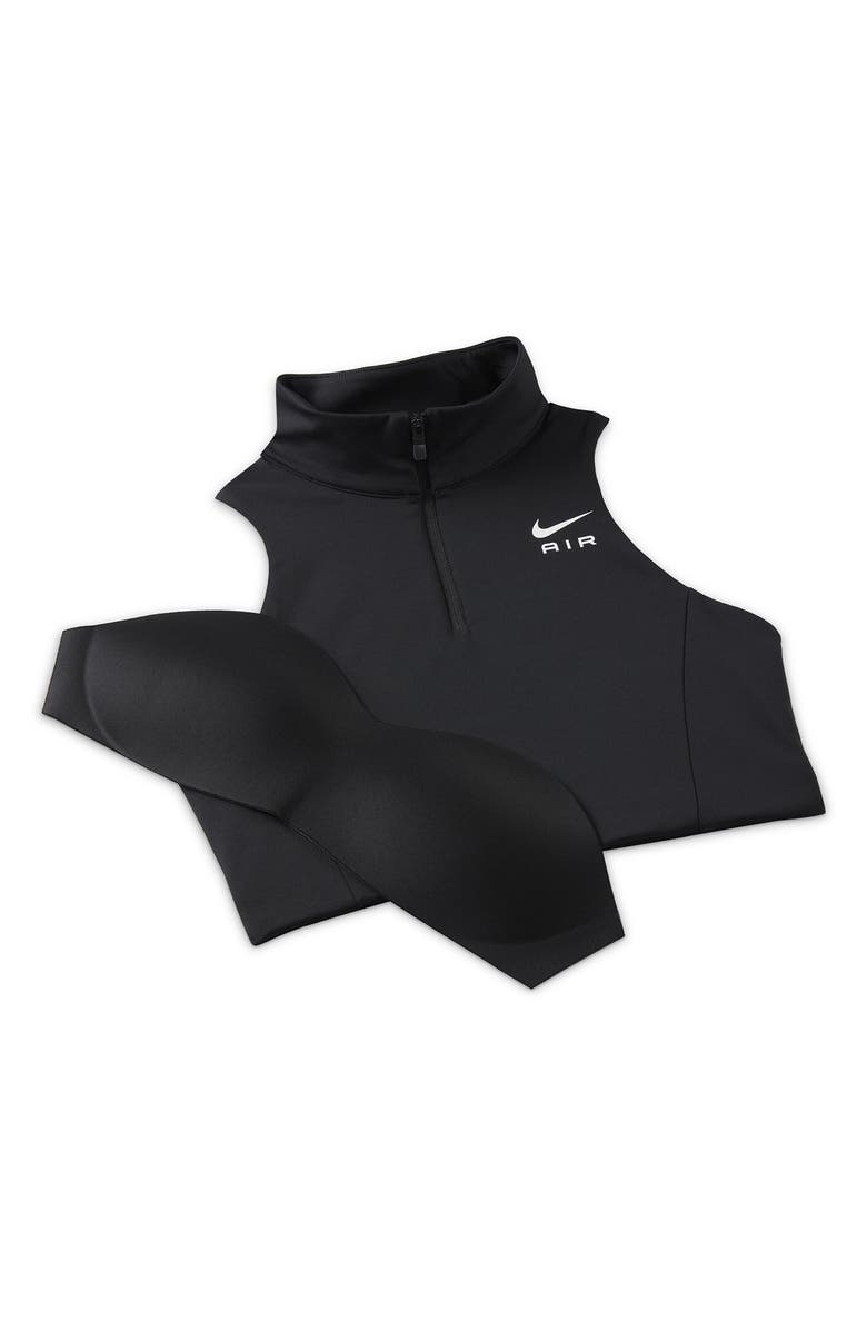 Nike Air Dri-FIT Swoosh Mock Zip Sports Bra, Alternate, color, 