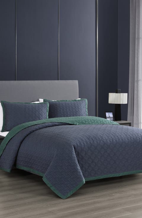 3-Piece Reversible Quilted Coverlet Set