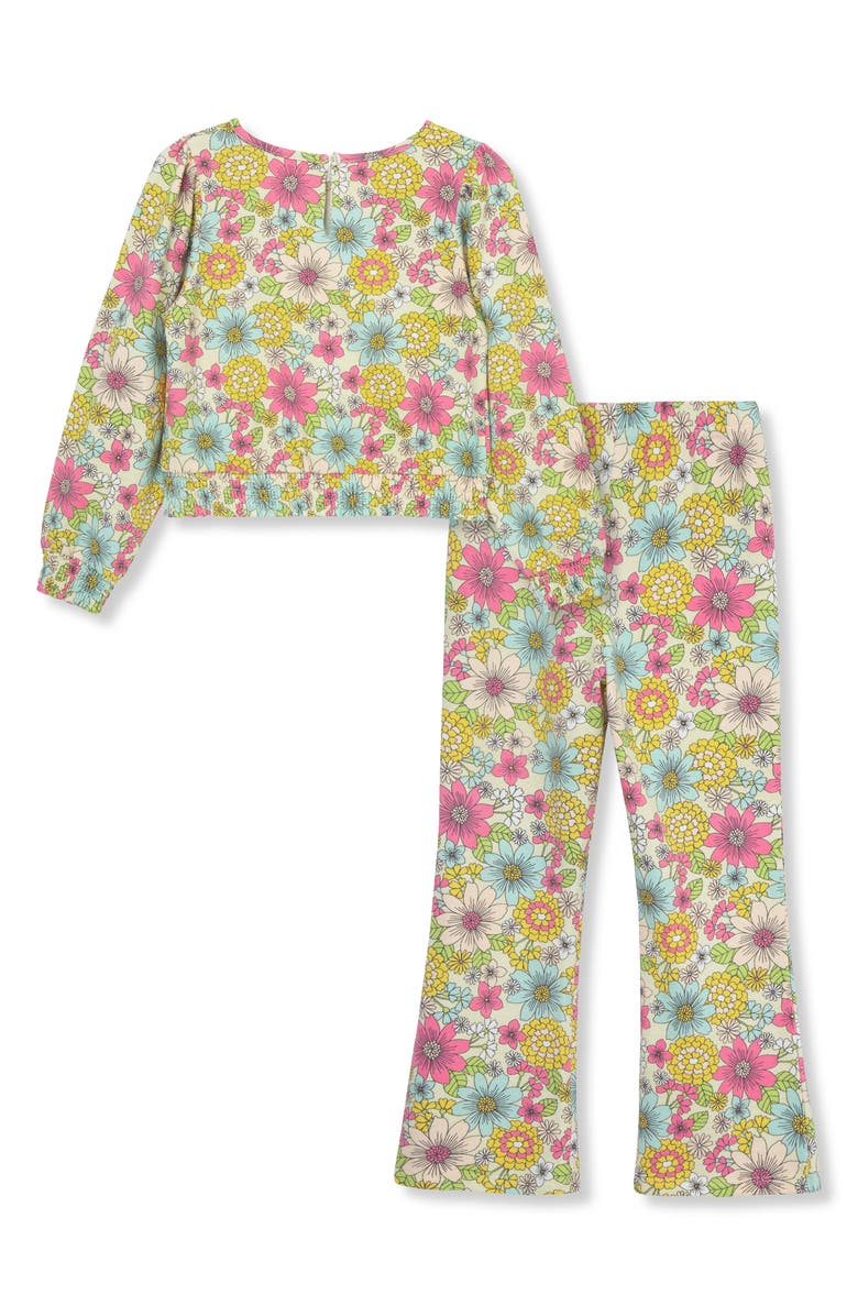 Peek Aren't You Curious Kids' Floral Cotton Top & Flare Pants Set, Alternate, color,