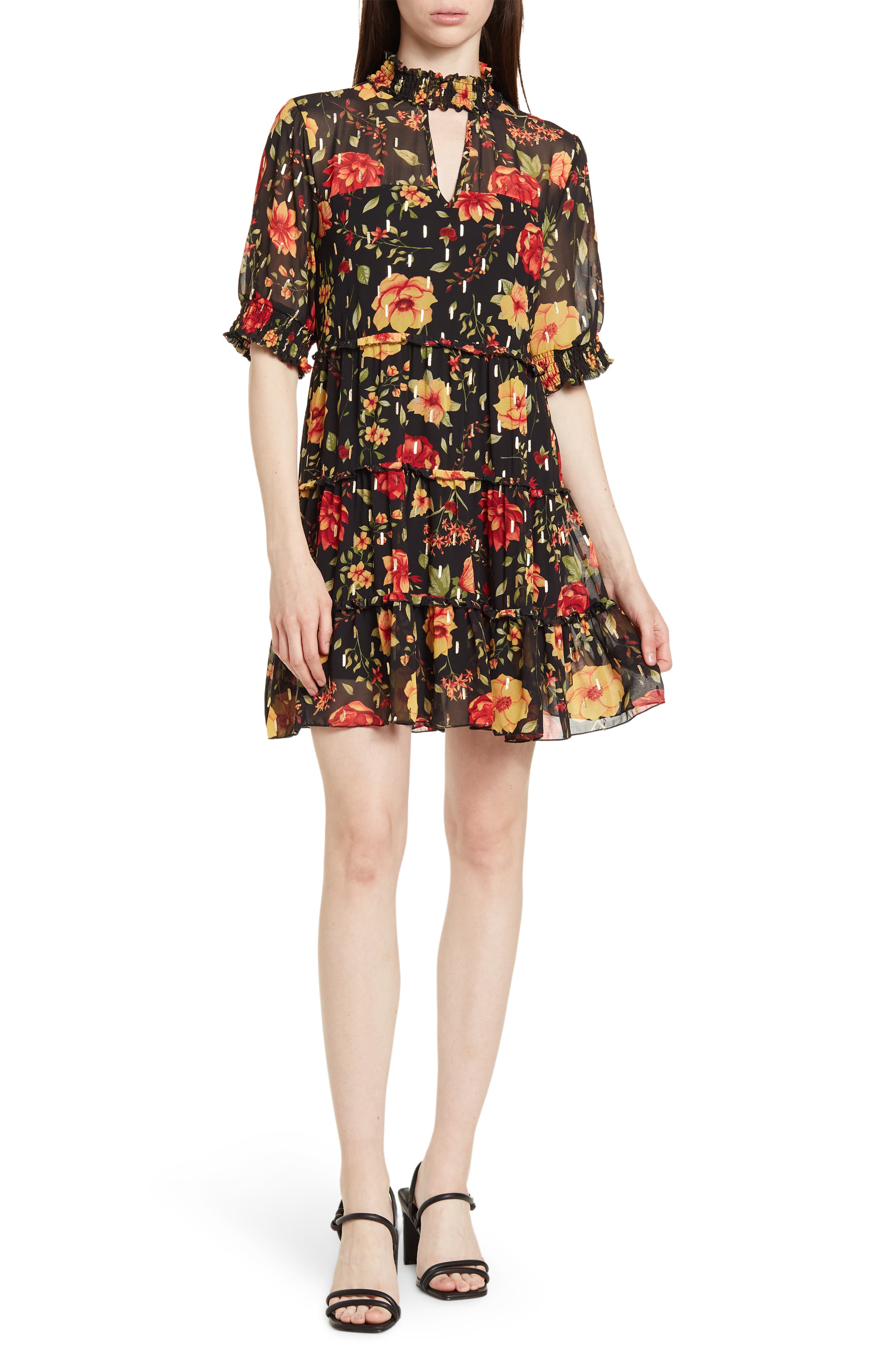 Love By Design Marion Smock Neck Babydoll Dress