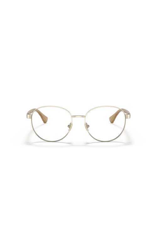 Ralph 53mm Round Optical Glasses In Gold