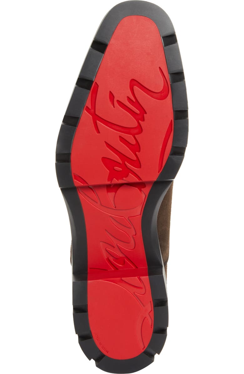 Christian Louboutin Alpha Lion Cap Toe Slip-On, Alternate, color, Cafe