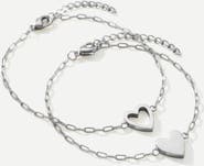 Mint & Lily Perfect Fit Heart Bracelet Set