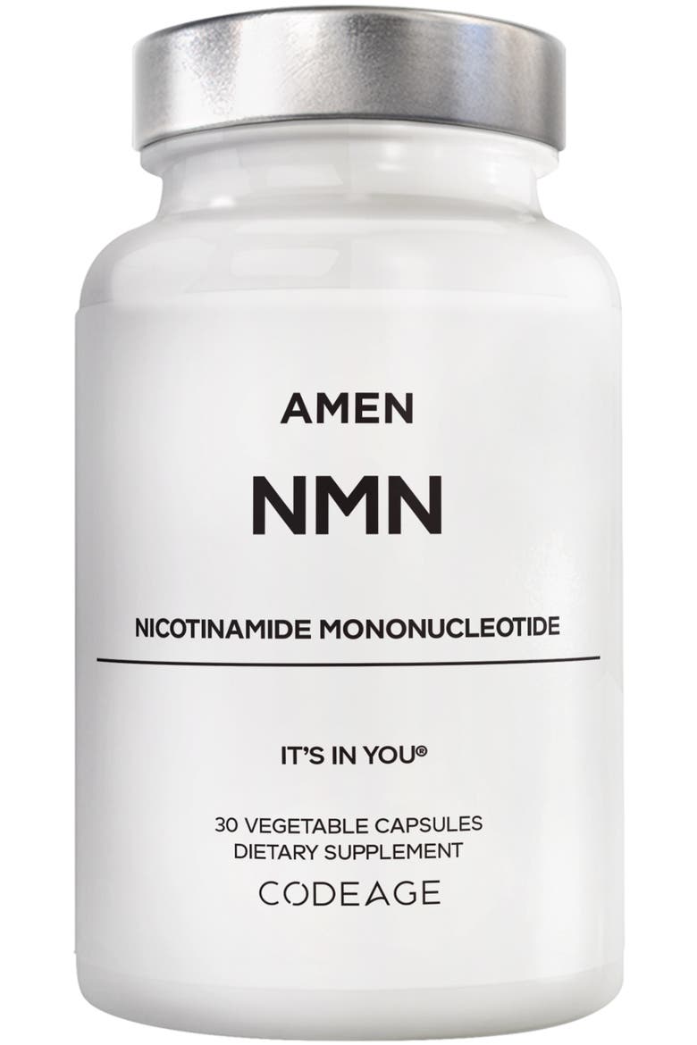 Amen NMN 500mg Nicotinamide Mononucleotide, NAD+ Precursor, Main, color, White