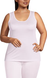 Lands' End Petite Silk Interlock Thermal Long Underwear Base Layer Tank Top