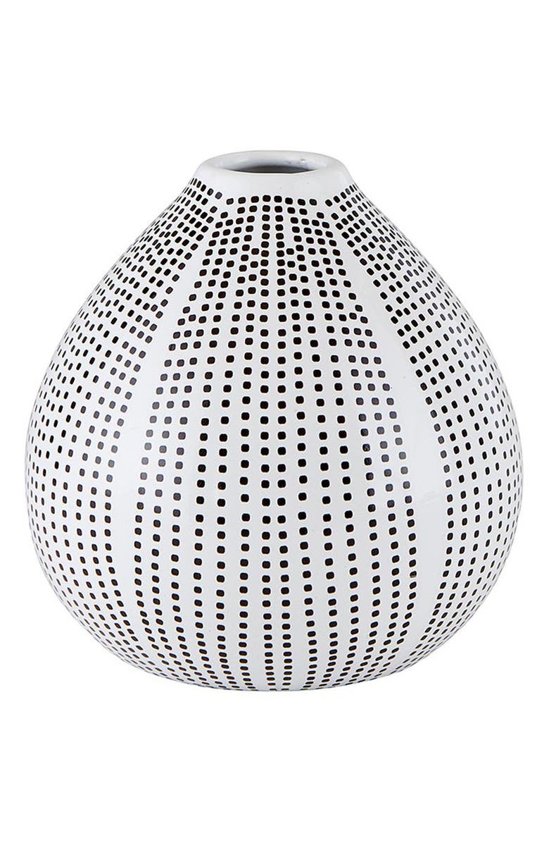 CREATIVE BRANDS Dotted Ceramic Vase, Main, color, 