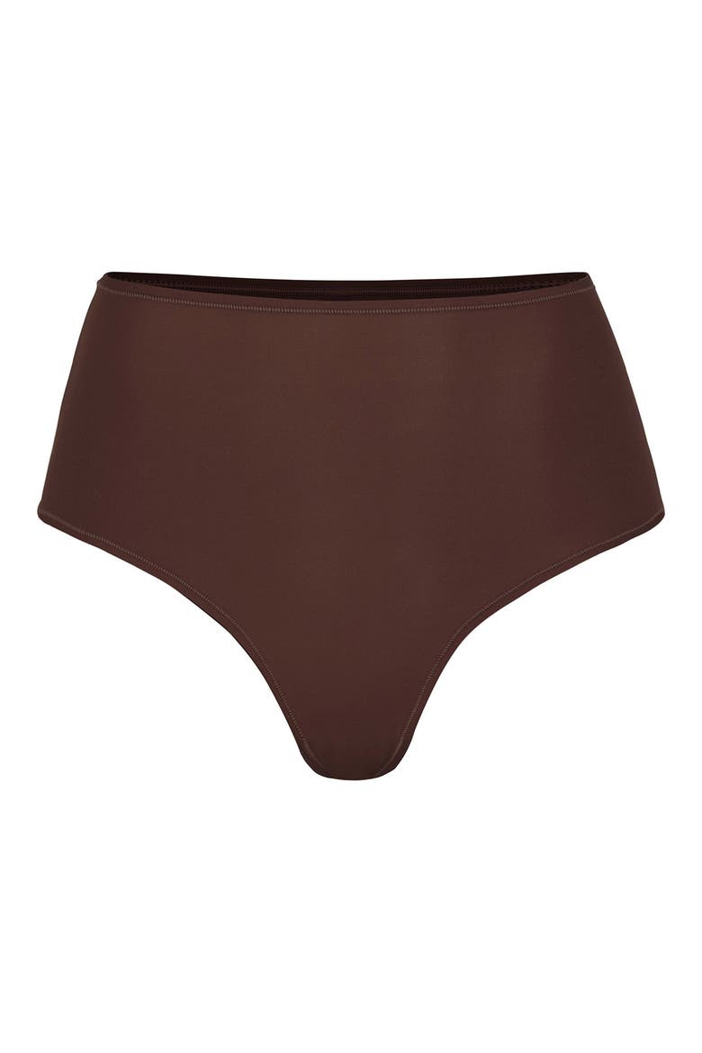 Fits Everybody High Waist Thong, Alternate, color, COCOA
