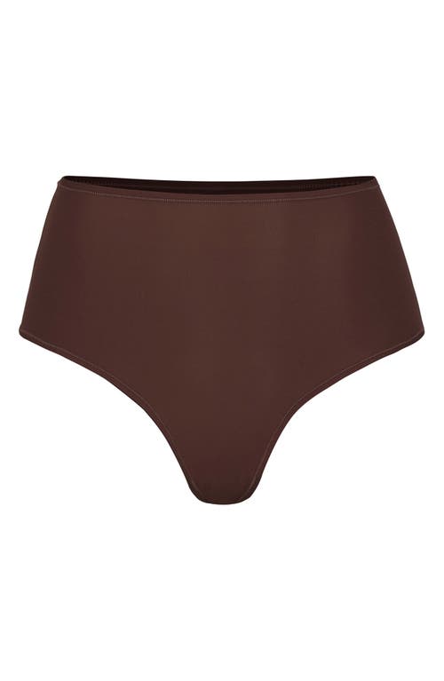 Skims Fits Everybody High Waist Thong In Brown