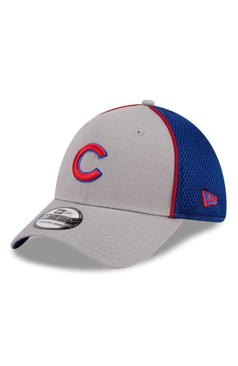 New Era Men's New Era Gray Chicago Cubs Pipe 39THIRTY Flex Hat, Main, color, 