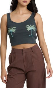 Billabong Vacation Crop Cotton Graphic Tank