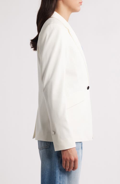 Hugo Boss Boss Jatawa3 Double Breasted Tweed Blazer In Soft Cream