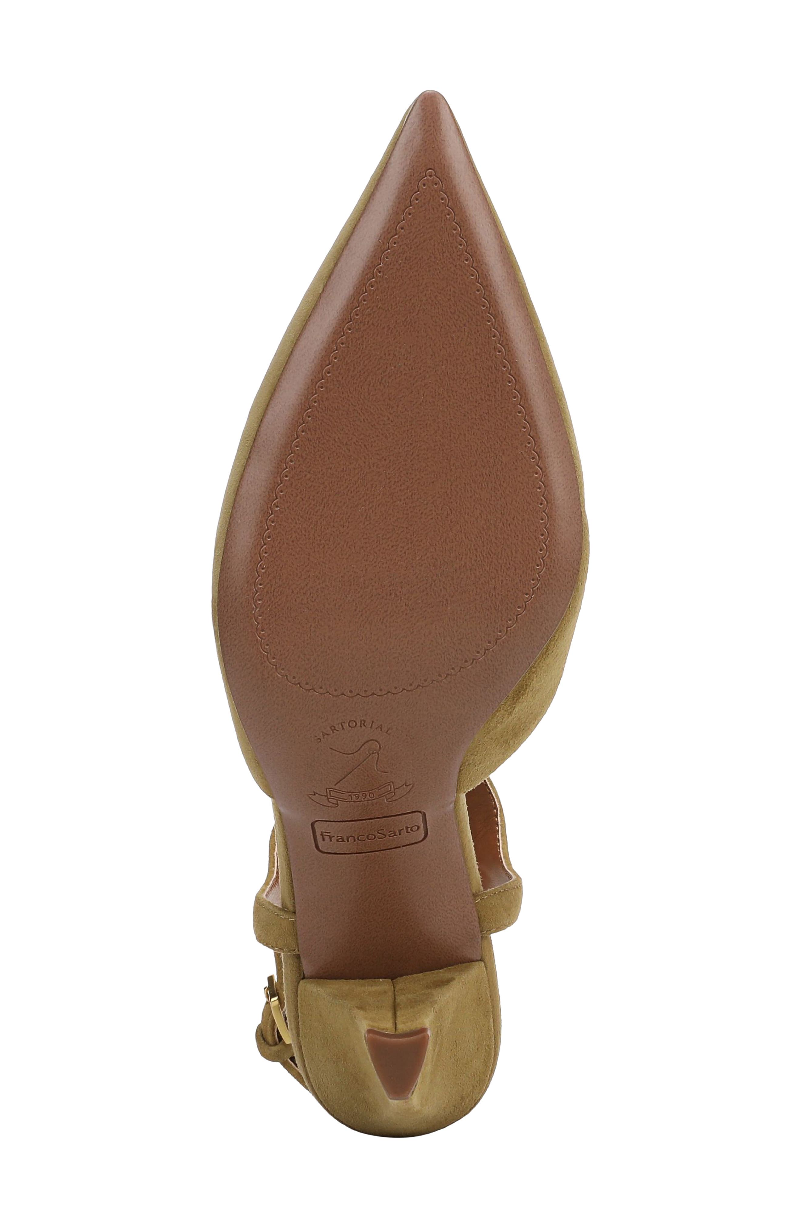 Ovett Pointed Toe T-Strap Pump, Alternate, color, MUSTARD BROWN