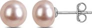 DELMAR Cultured Freshwater Pearl Stud Earrings