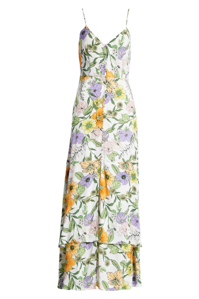 Nella Print Tiered Dress, Alternate, color, VINTAGE FLORAL