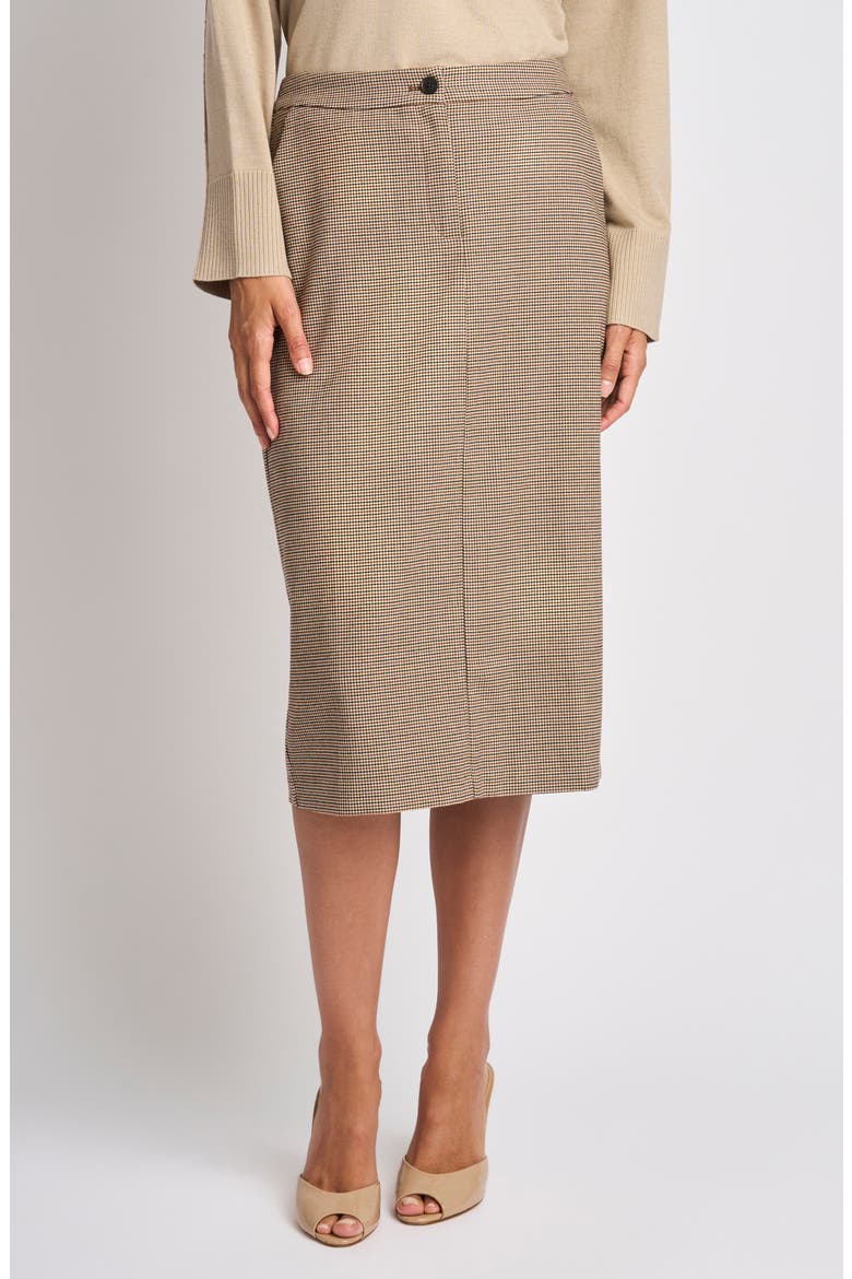 Easy Midi Pencil Skirt, Main, color, TOBACCO BROWN