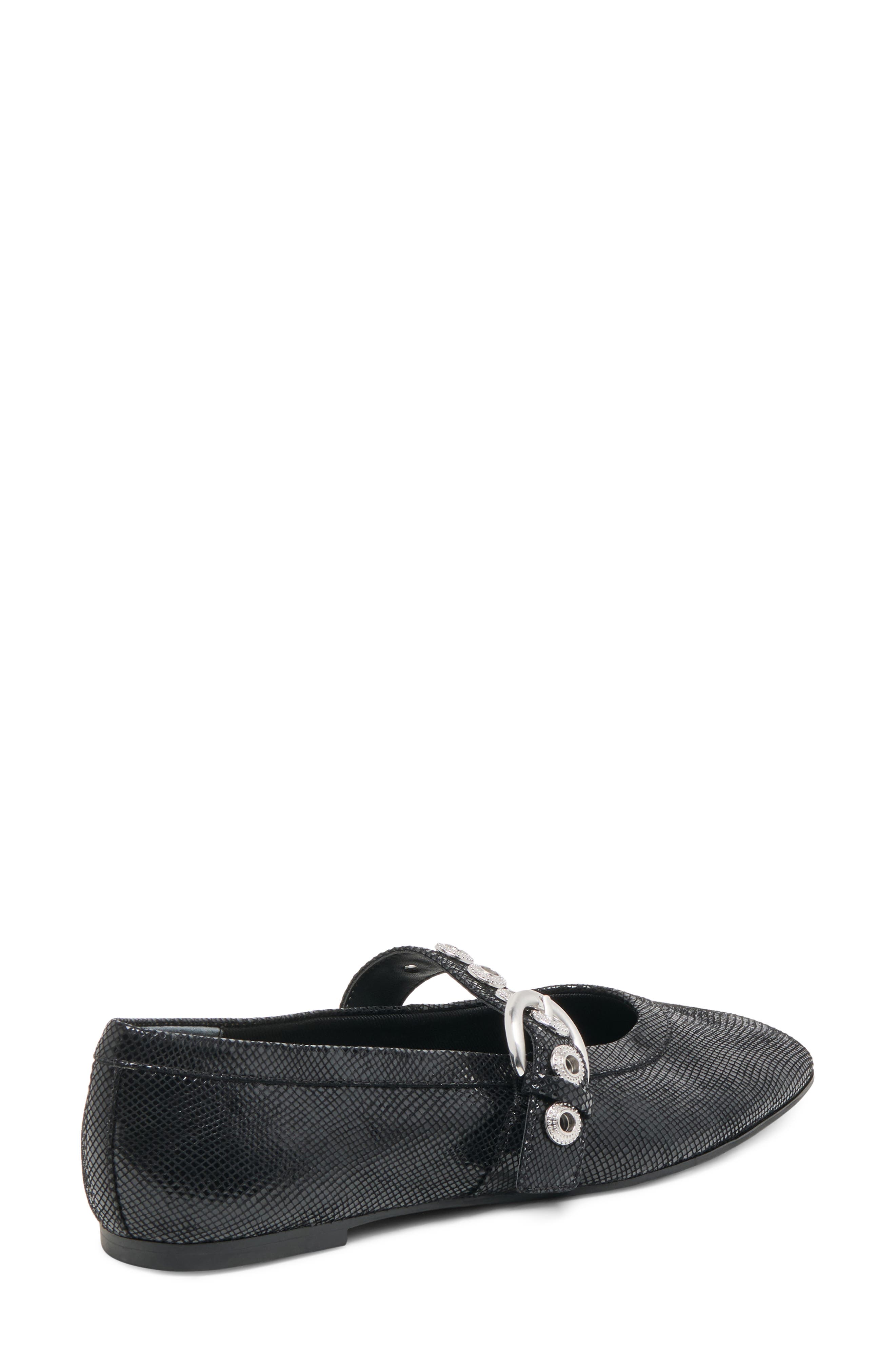 Marten Mary Jane Ballet Flat, Alternate, color, ONYX EMBOSSED LEATHER