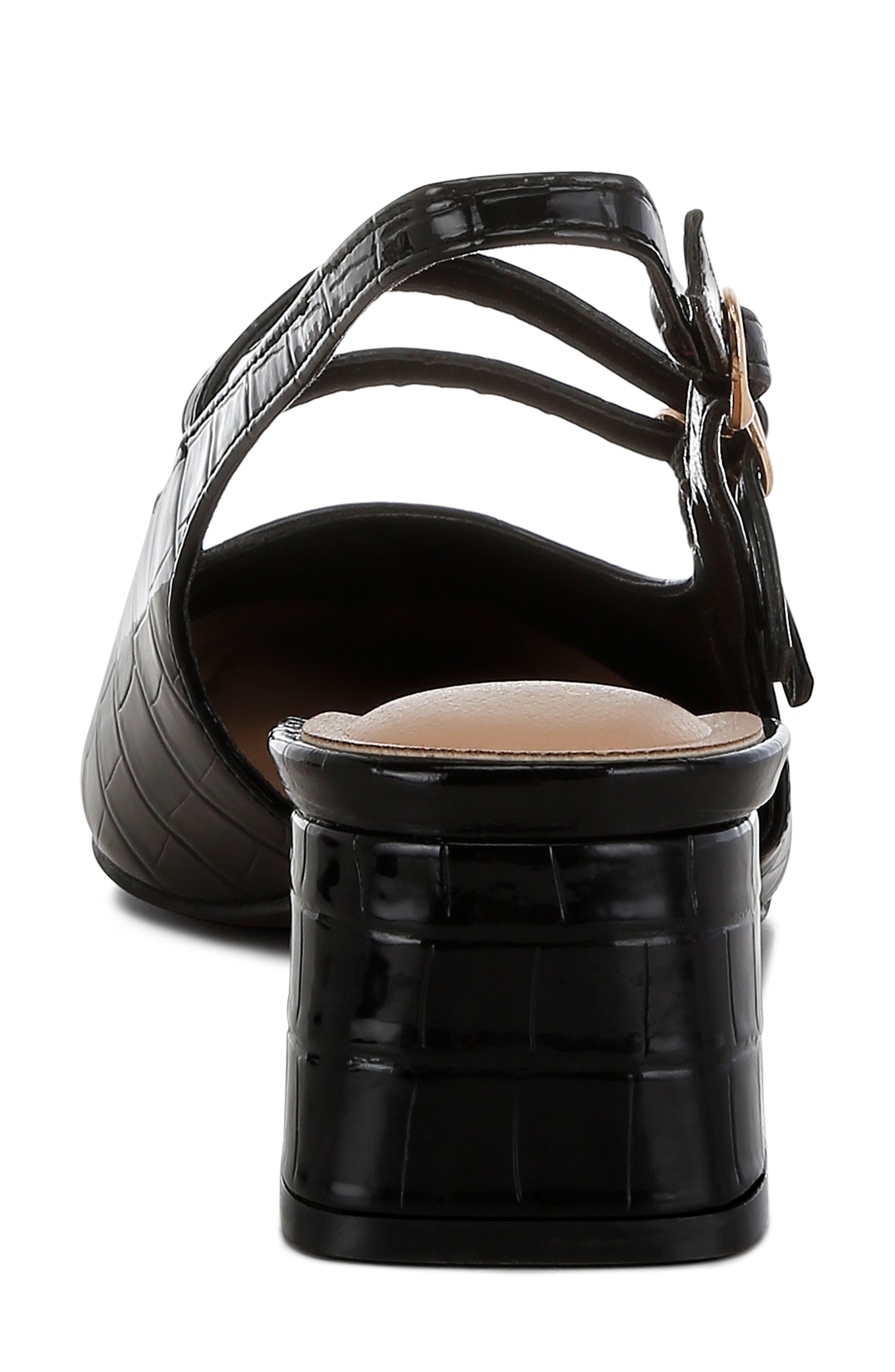 LONDON RAG Cananga Croc Embossed Slingback Pump, Alternate, color, Black
