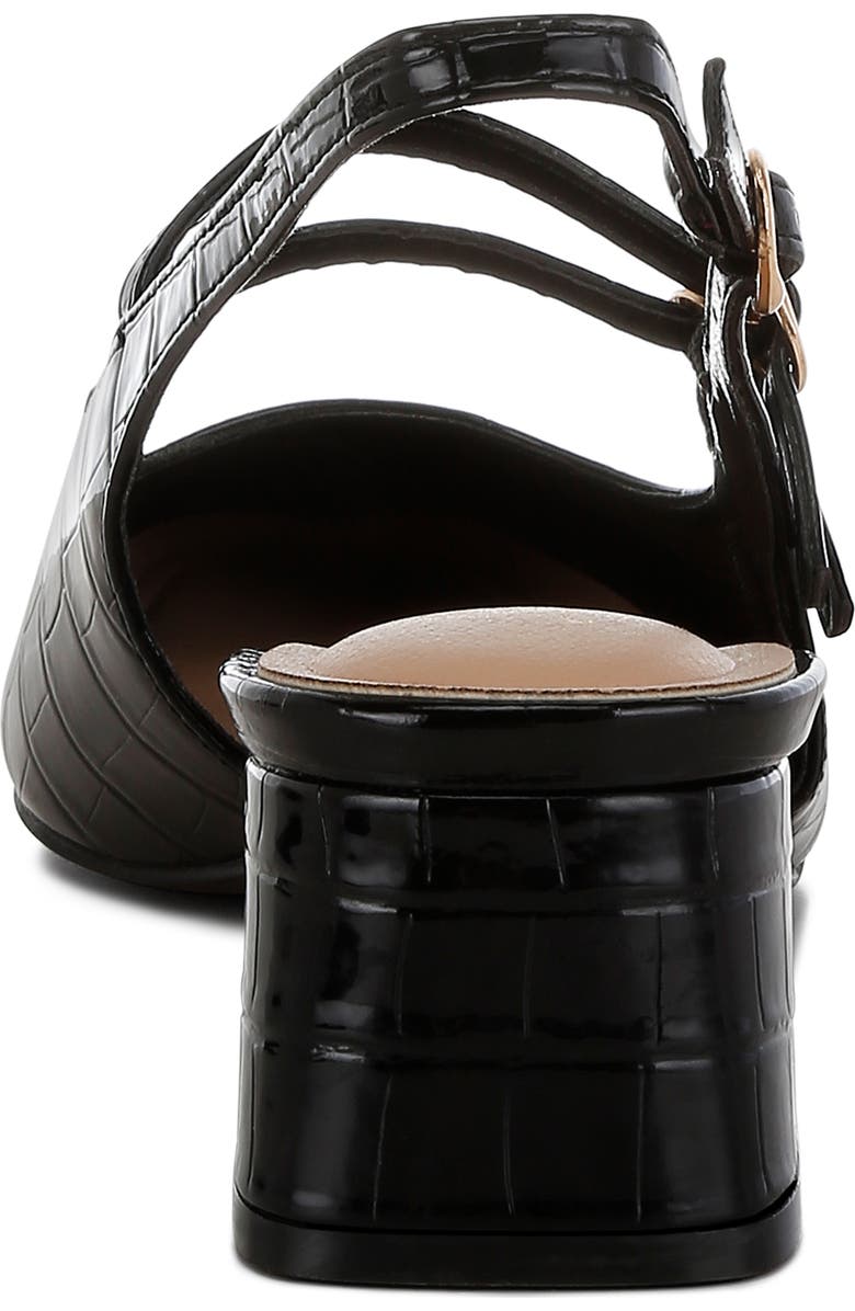 LONDON RAG Cananga Croc Embossed Slingback Pump, Alternate, color, Black