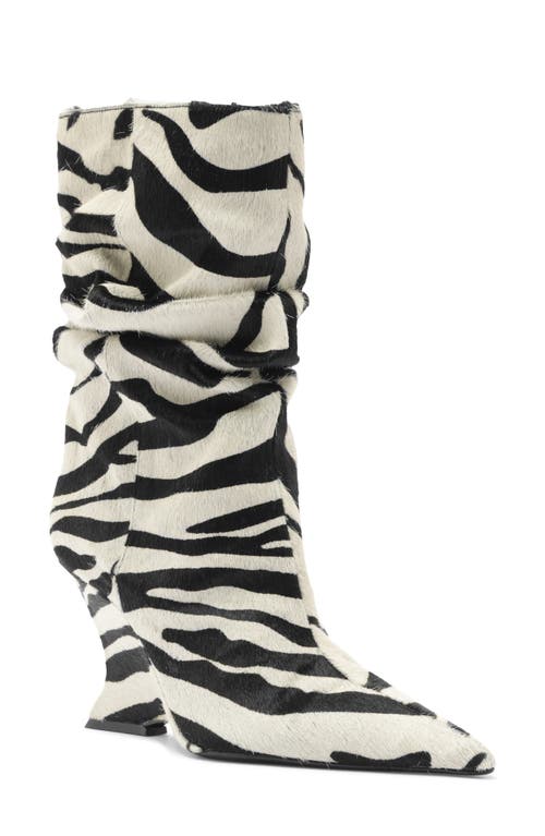Schutz Siena Slouch Wedge Bootie In Black