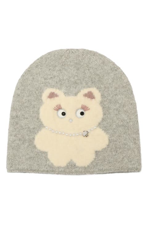 Clover Cat Wool Beanie