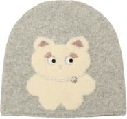 Kate Spade New York Clover Cat Wool Beanie