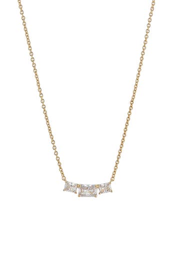 Nadri Isle Cubic Zirconia Frontal Necklace In Gold