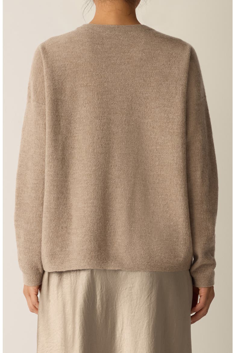 Relaxed Fit Wool Felt Sweater, Alternate, color, BISCUIT
