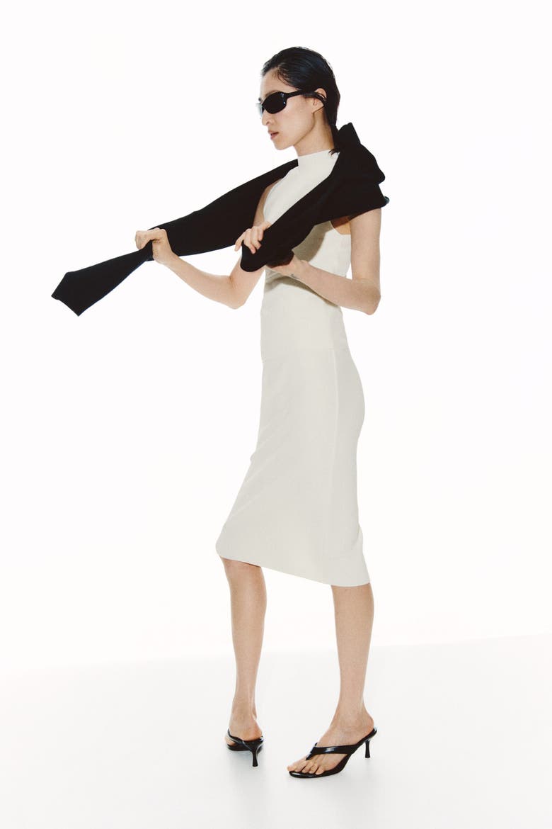 Jersey Pencil Skirt, Alternate, color, Cream