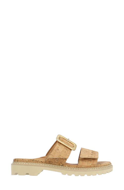 L'amour Des Pieds Dalbir Slide Sandal In Natural/gold