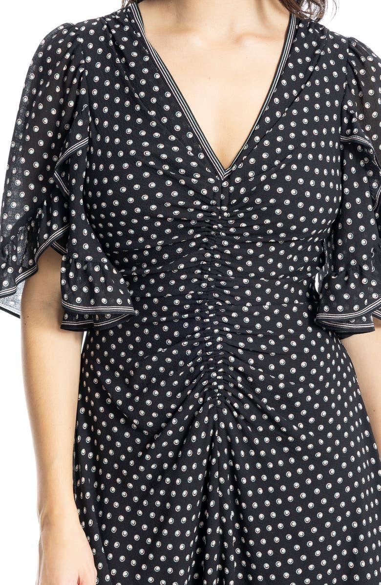 MAX STUDIO Ruffle Sleeve Midi Dress, Alternate, color,