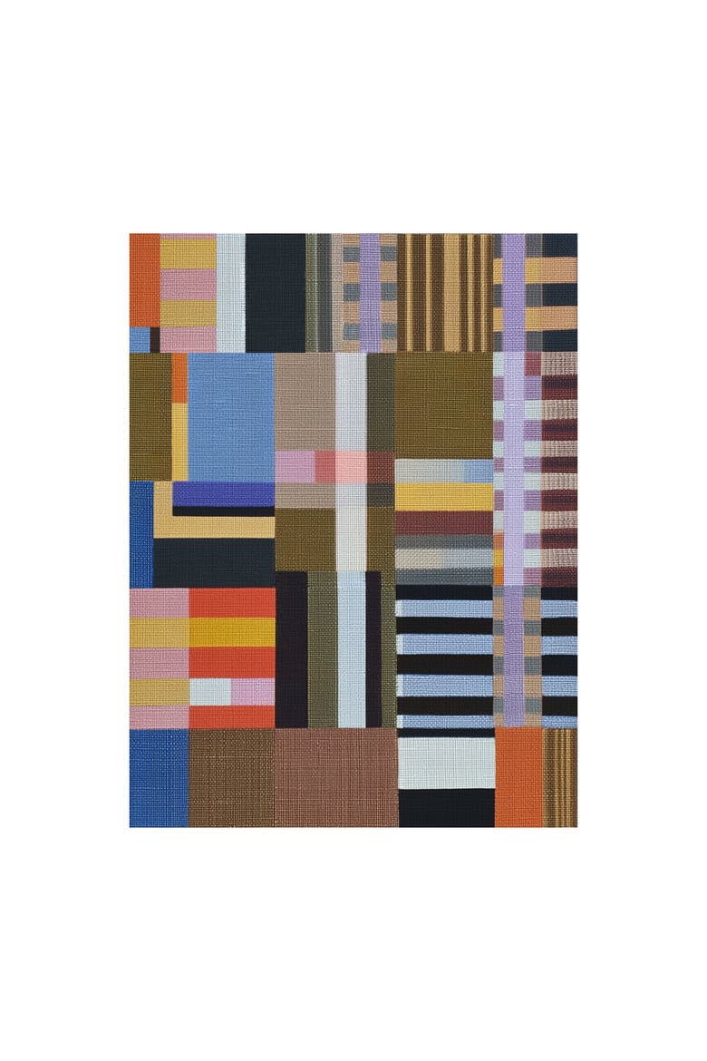 Woven Perspectives No. 02 Geometric Abstract Art Print, Main, color, White Frame - 30x40