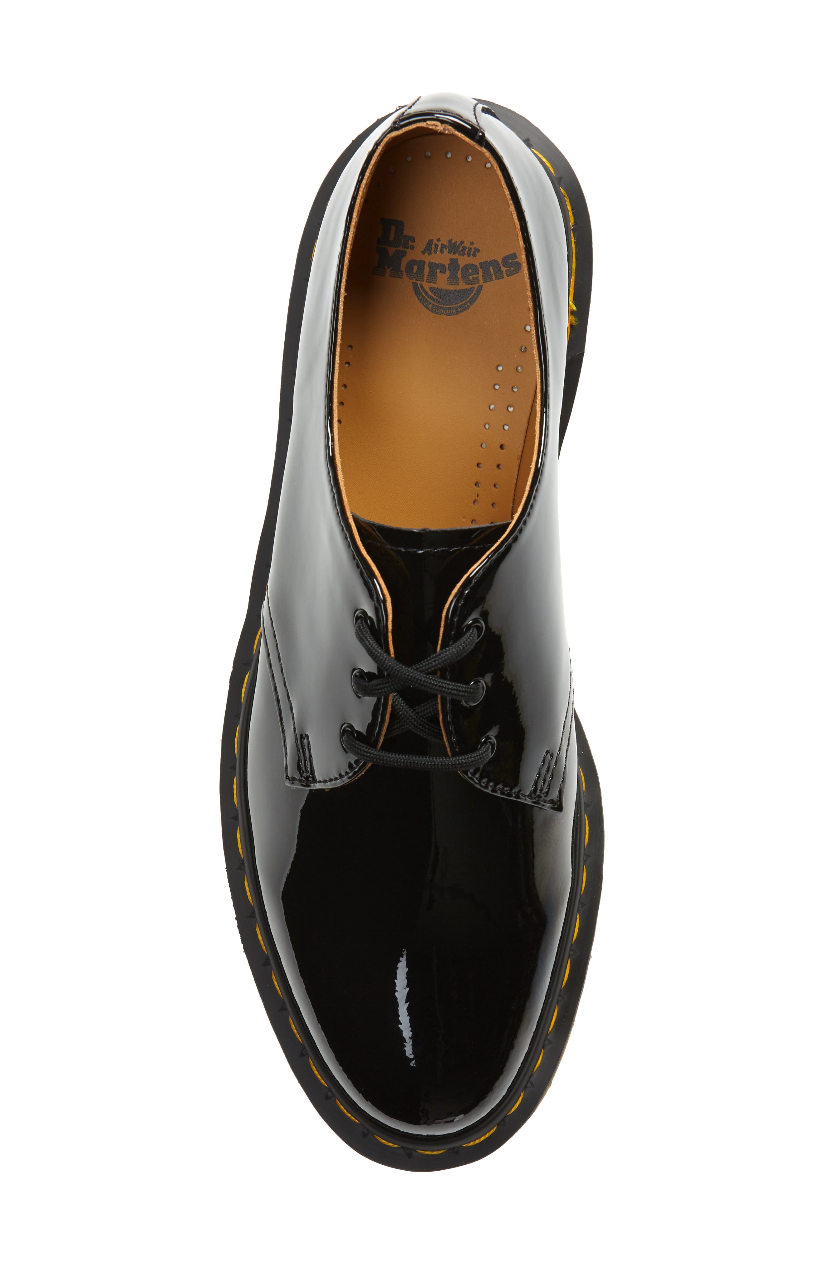 Dr. Martens 3-Eye Oxford, Alternate, color, Black Patent