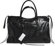 Balenciaga Large Le City Arena Leather Satchel