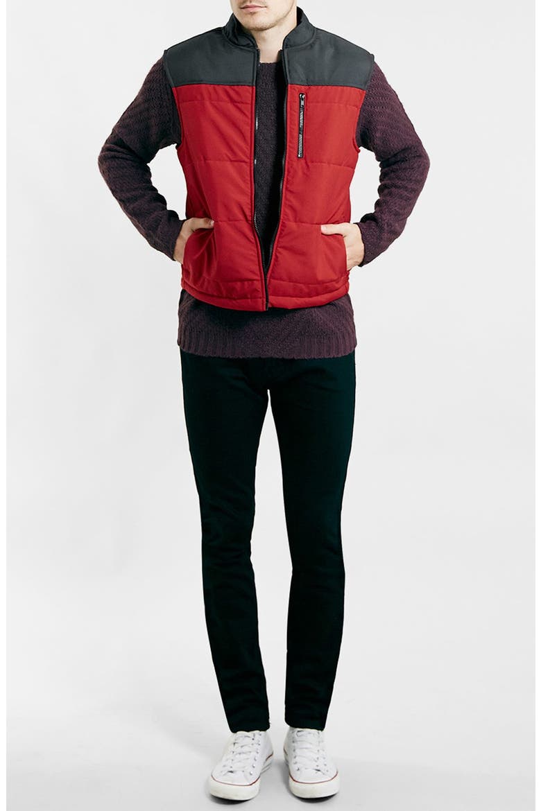 Puffer Vest, Alternate, color, RED