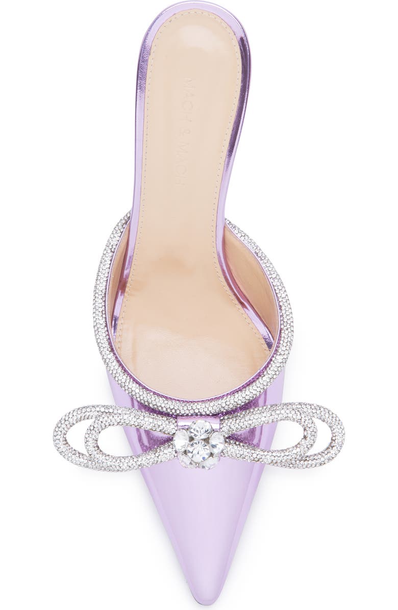 Mach & Mach Crystal Double Bow Pointed Toe Mule, Alternate, color,