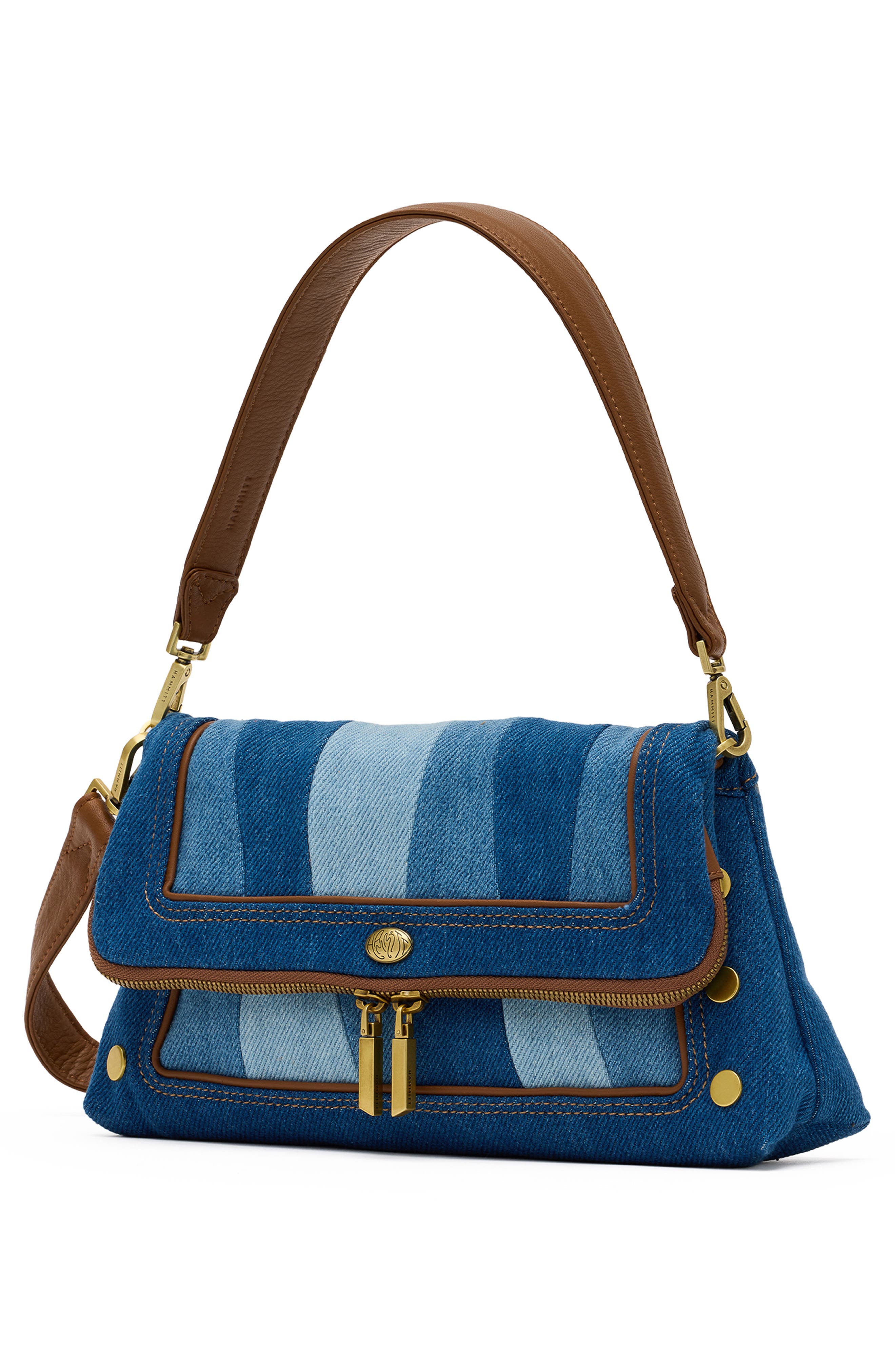 HAMMITT Medium Beverly Denim Shoulder Bag, Alternate, color, 