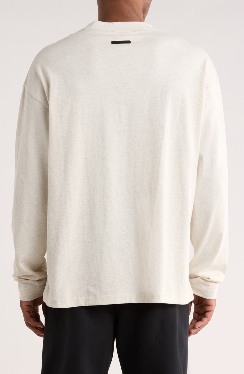 Fear of God Essentials Classic Fit Long Sleeve Cotton T-Shirt, Alternate, color, Oatmeal Heather