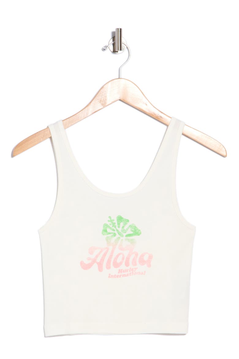 Greetings Scoop Neck Crop Tank, Main, color, TOFU