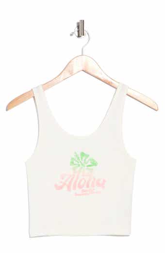 Greetings Scoop Neck Crop Tank
