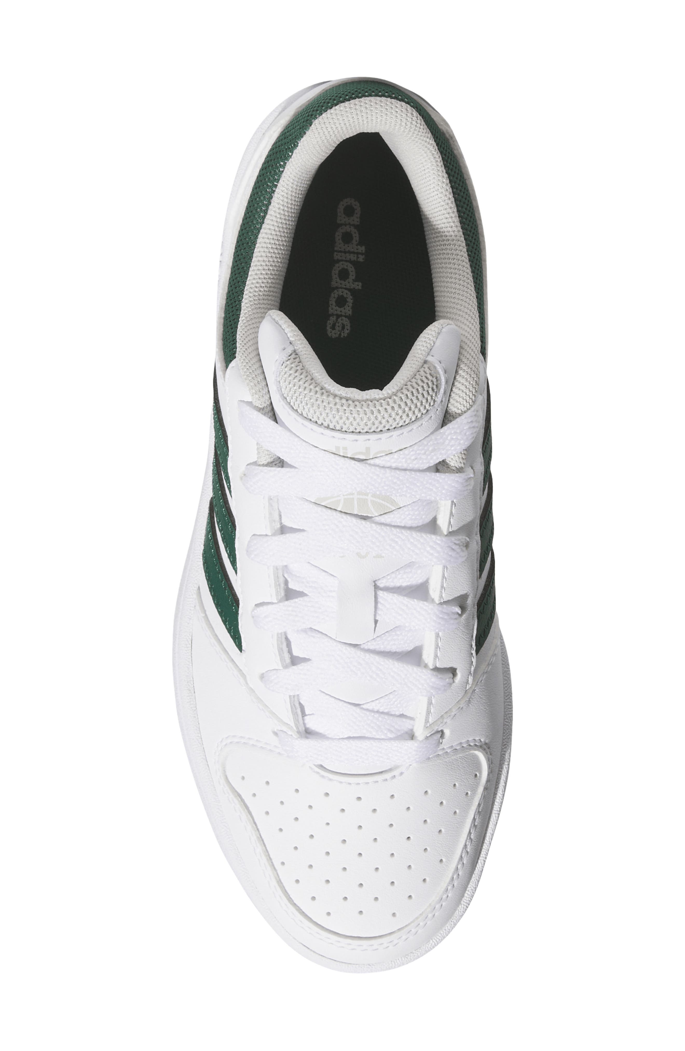 Gender Inclusive Hoops 3.0 Mid Top Sneaker, Alternate, color, WHITE/ CORE BLACK/ ORBIT GREY