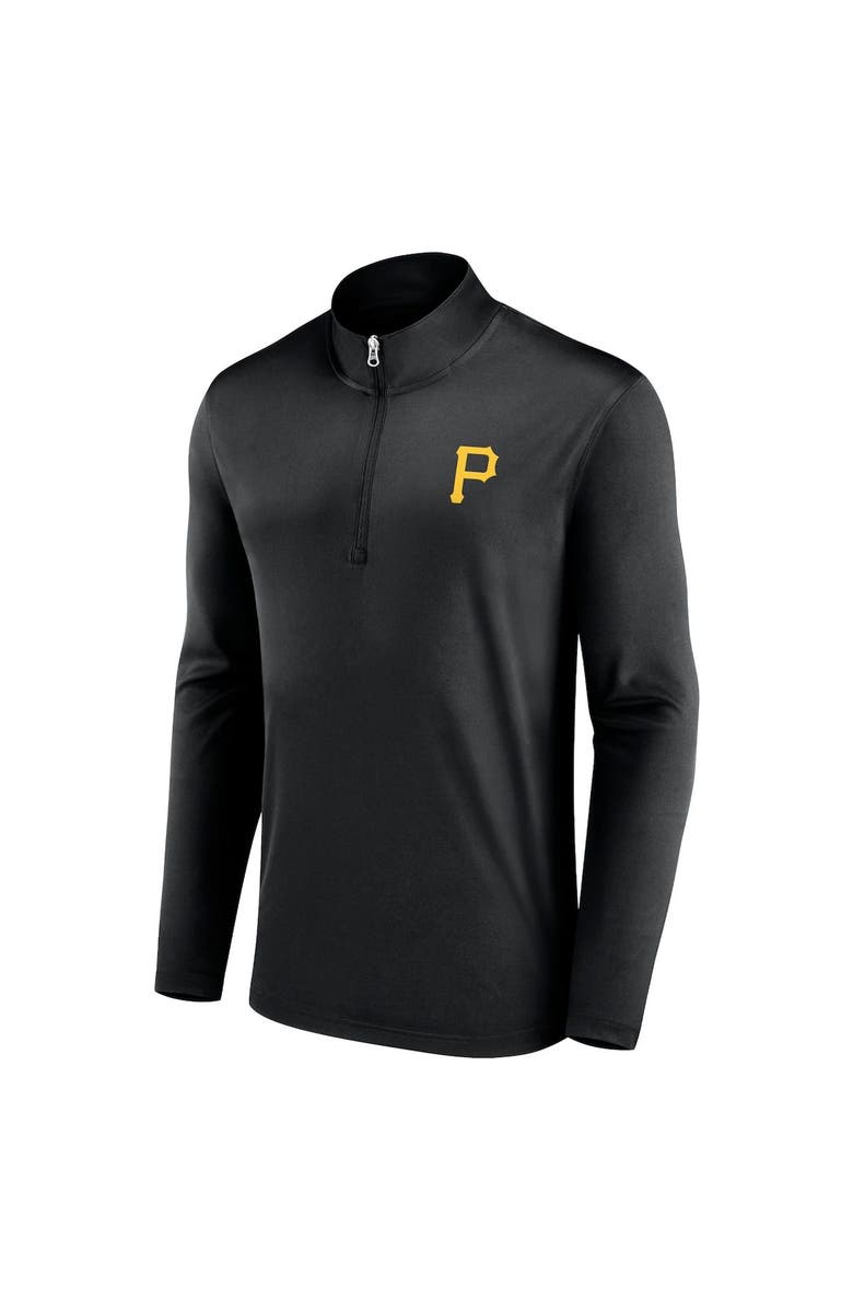FANATICS Men's Fanatics Branded Black Pittsburgh Pirates Underdog Mindset Quarter-Zip Jacket, Alternate, color,