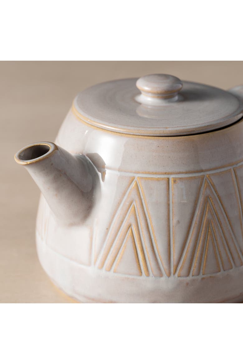 Mountain Peaks Ceramic Teapot, Alternate, color, White