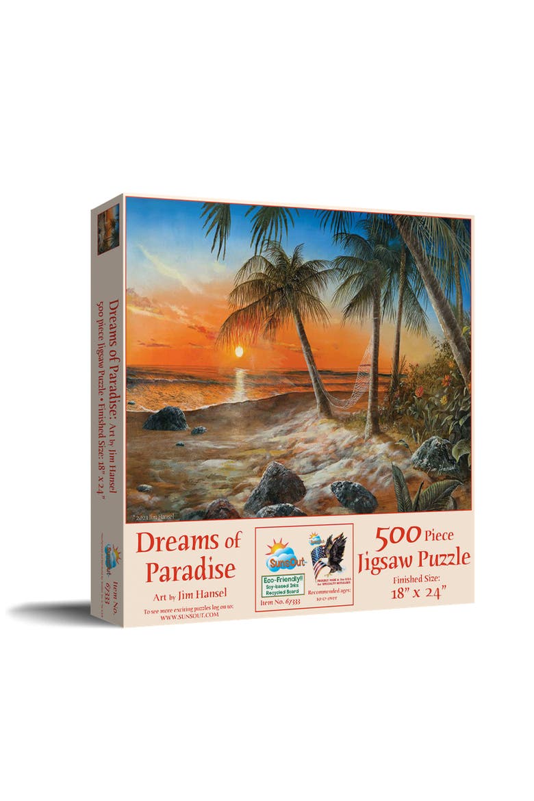 Dreams of Paradise 500 piece Jigsaw Puzzle for Adults, Main, color, Multicolor
