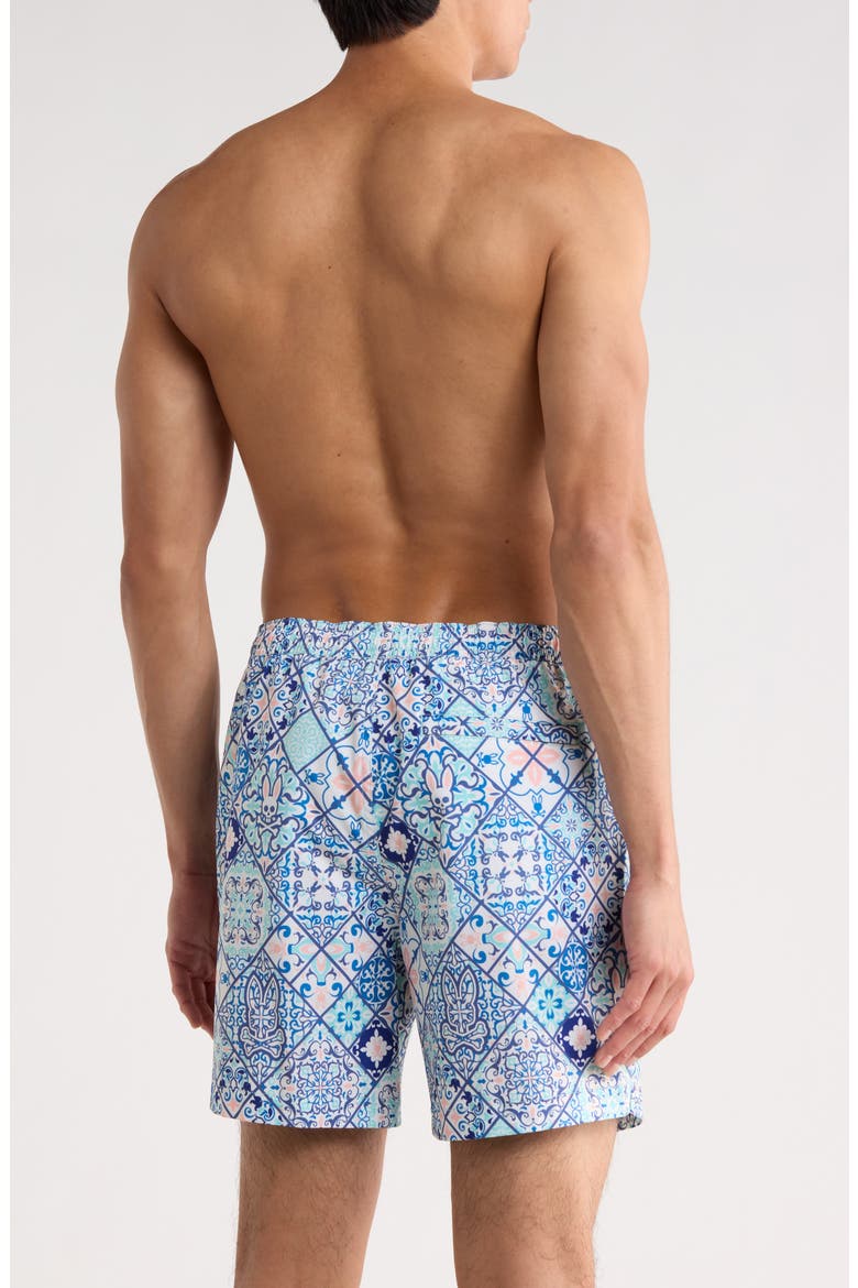 Nivar Print Swim Trunks, Alternate, color, MULTI BLUE