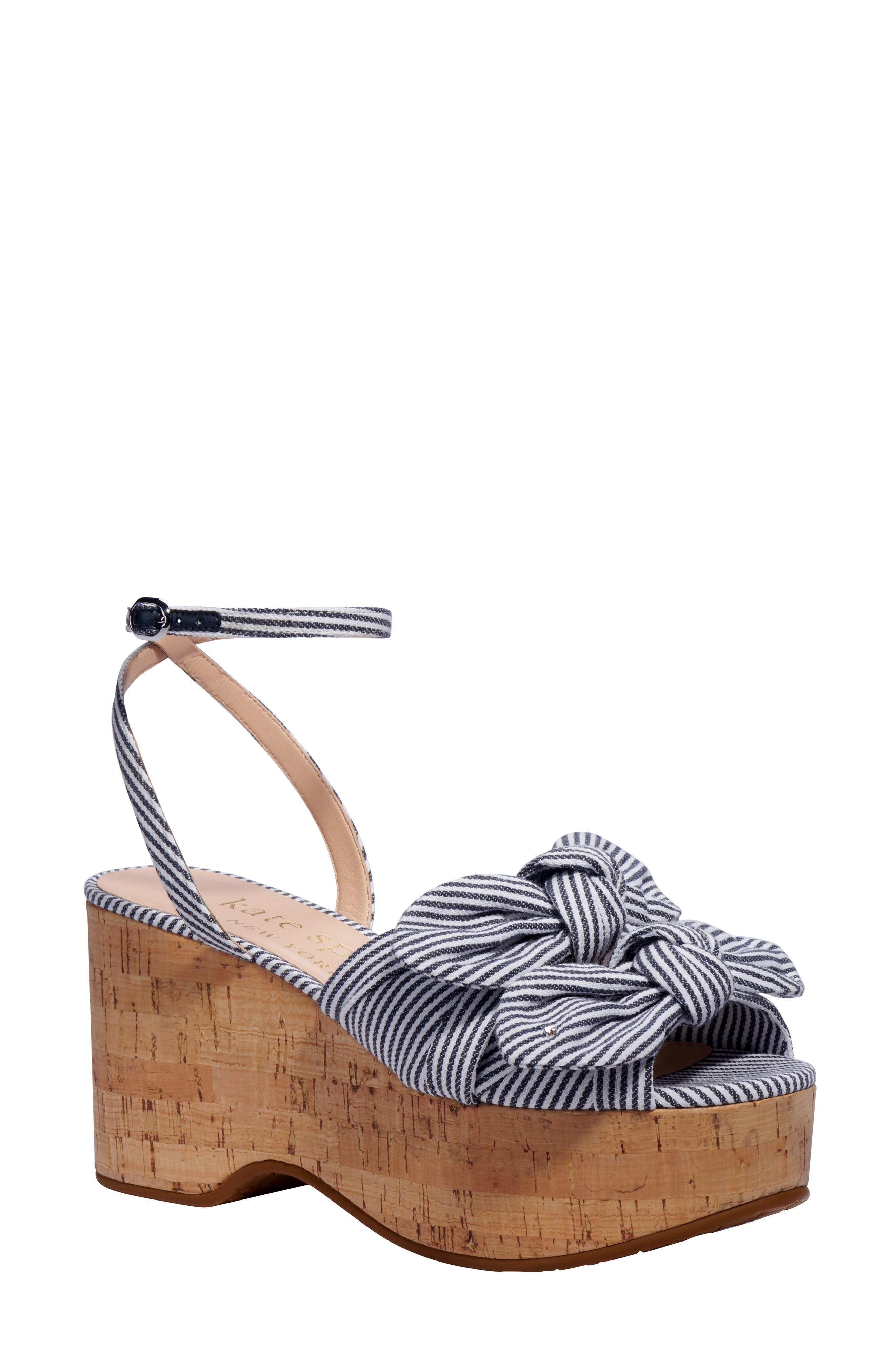 julep platform sandal, Main, color, PARCHMENT/ BLAZER BLUE FABRIC
