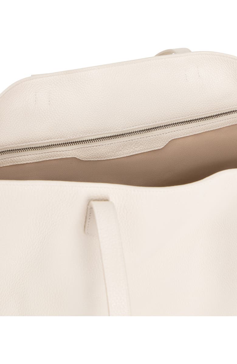 Akris Medium AI Calfskin Leather Tote, Alternate, color, Alabaster